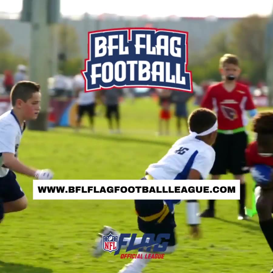NFL FLAG football players making a play